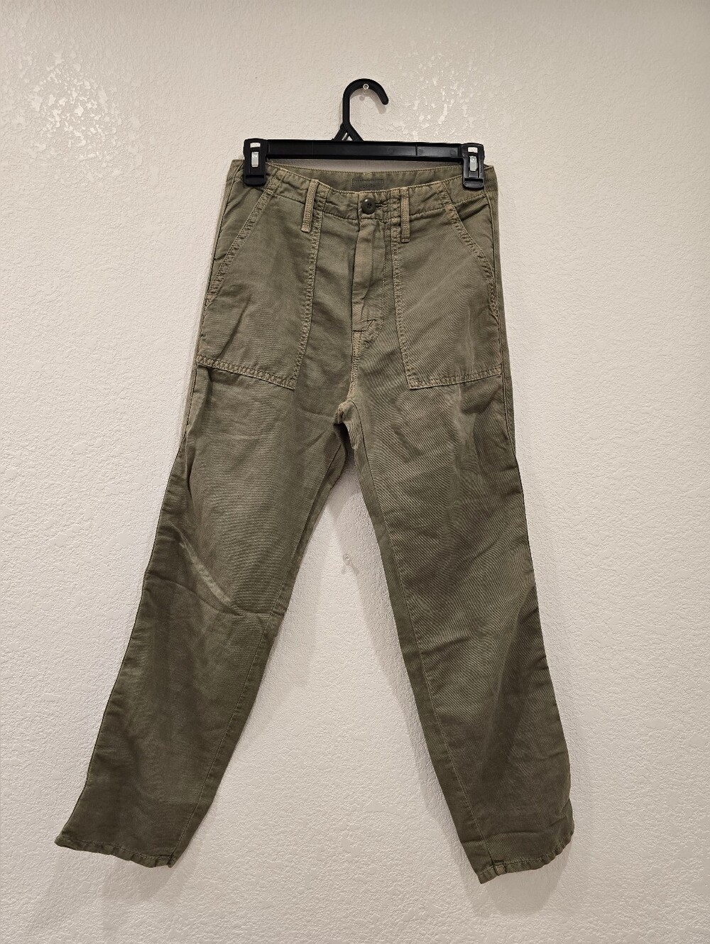 Mother The Shaker Chop Crop Army Green Pants 24